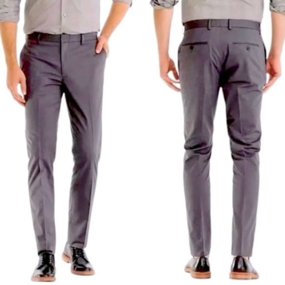J.Crew Men's‎ Destination Tech Twill Pants Gray  32 X 34 NWT K0685 Chino